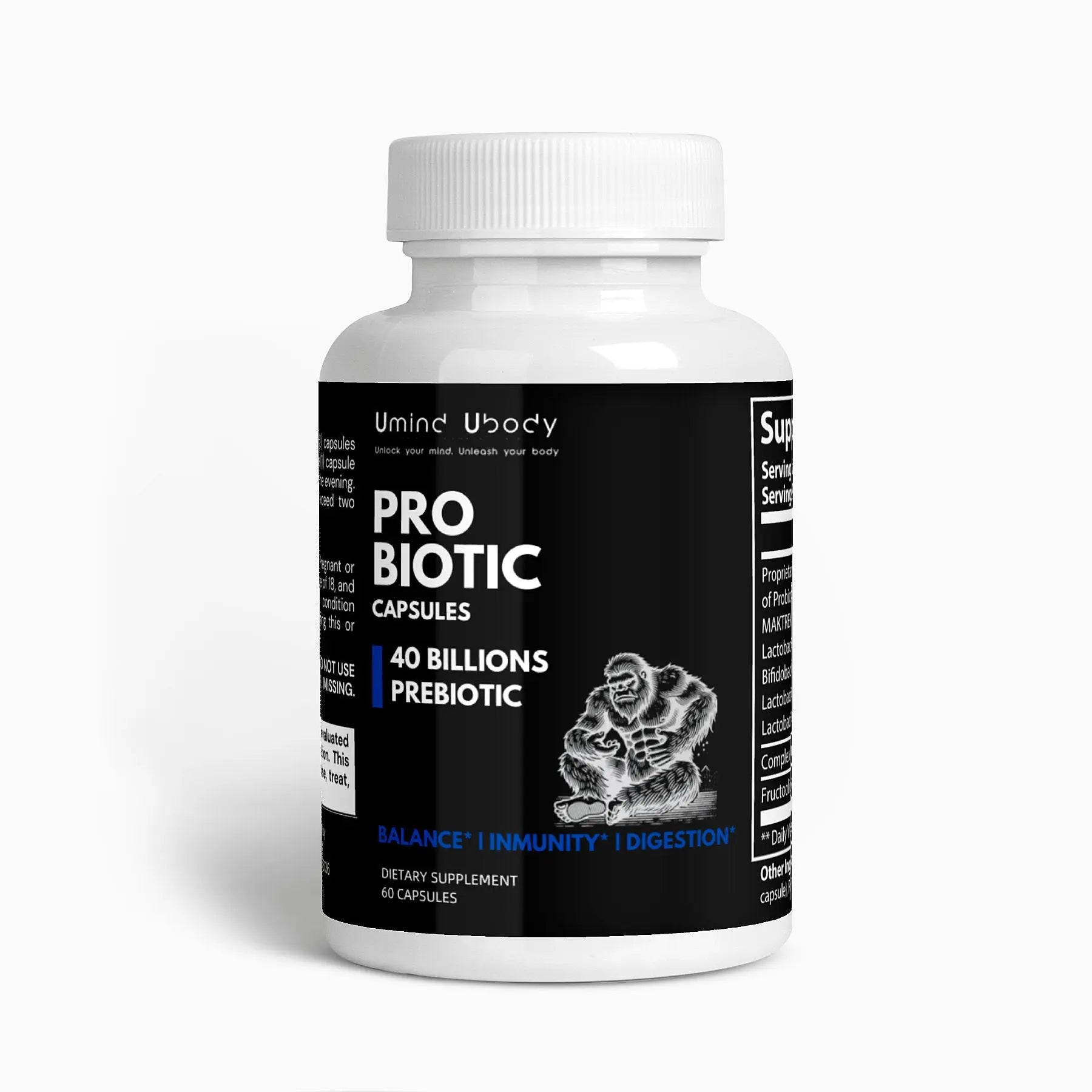 Probiotic 40 Billion with Prebiotics Umind Ubody